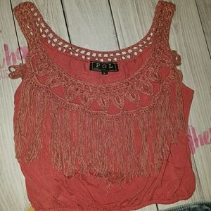 Fringe crop top